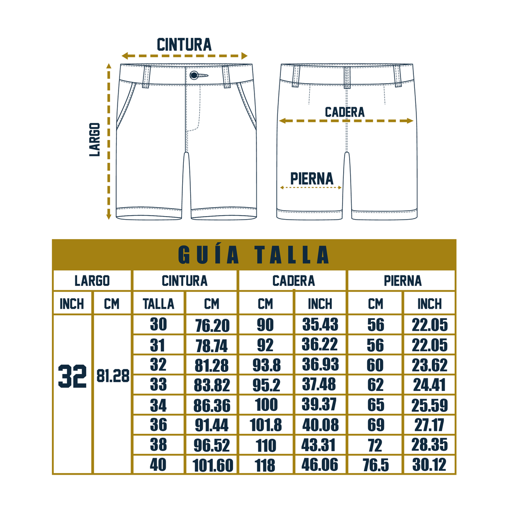 CAB BERMUDA WHITE PEAK GABARDINA