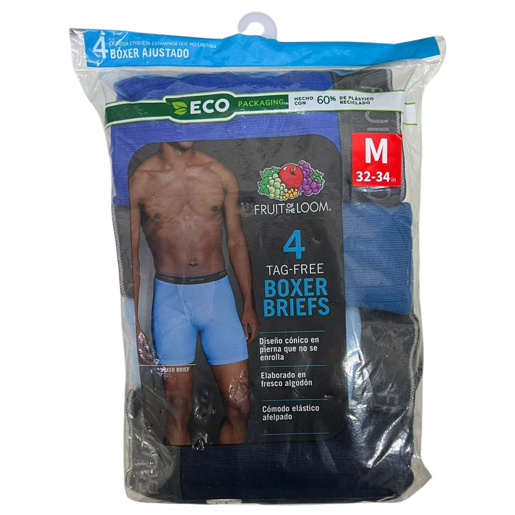 CAB BOXER FRUIT OF THE LOOM BRIEFS AZULES 4P BLBB76M
