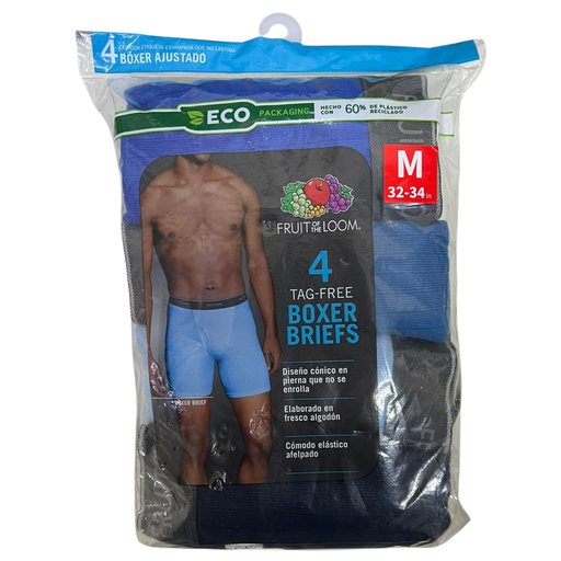 CAB BOXER FRUIT OF THE LOOM BRIEFS AZULES 4P BLBB76M