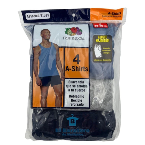 CAB CAMISETA FRUIT OF THE LOOM ARCA AZULES 4P BL2601C