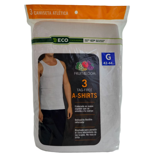 CAB CAMISETA FRUIT OF THE LOOM ARCA BLANCO 3P 2501M