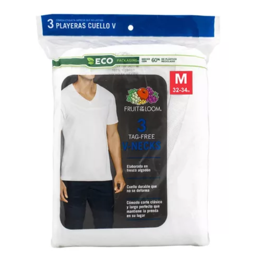 CAB CAMISETA FRUIT OF THE LOOM CUELLO V 2525VM